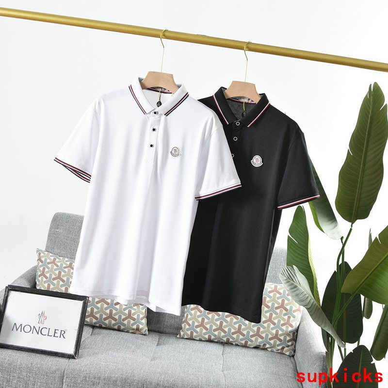 Side profile of Moncler luxury clothing with logo-detail design