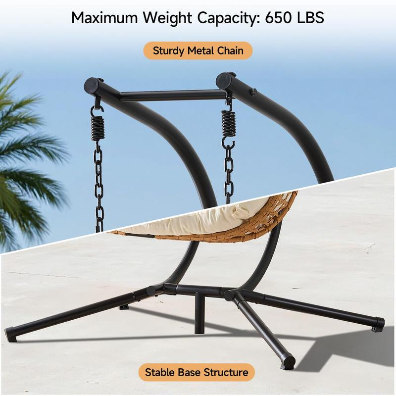 ONBRILL Double Hanging Egg Chair with Stand