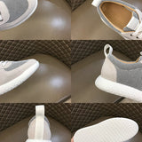 Hermès Beige Chunky Platform Sneakers - Angled View