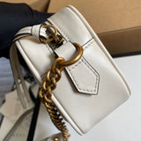 Top view of premium signature women's handbag – women's designer-style accessory