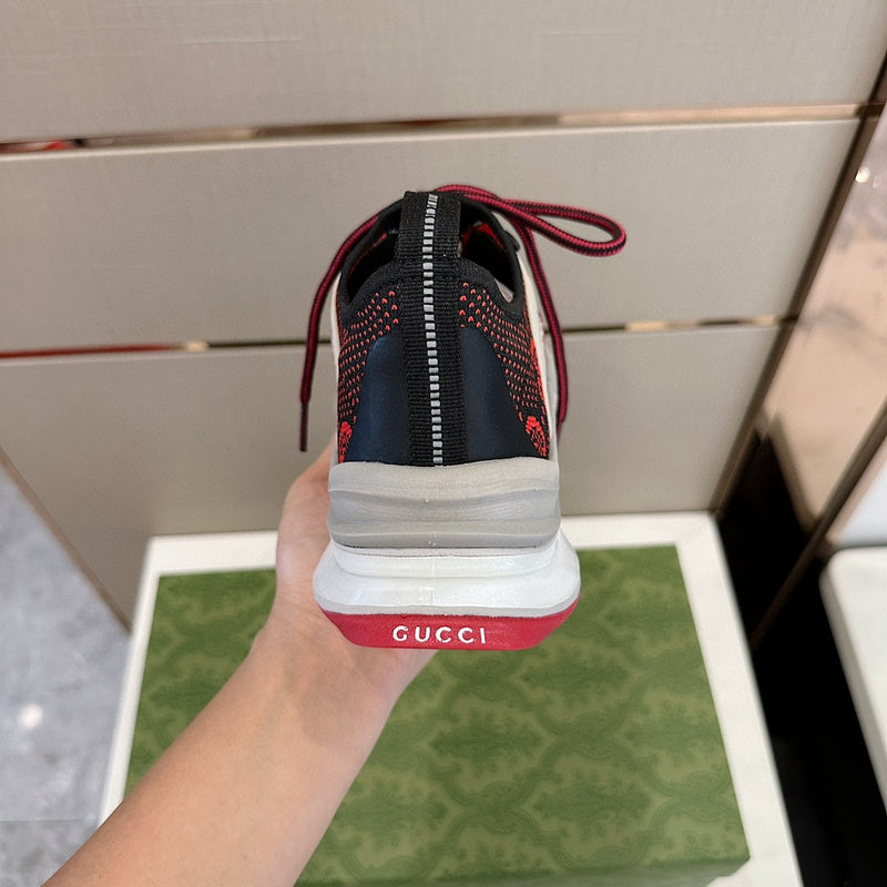 Gucci two-tone luxury sneakers view 5 minimalist modern build
