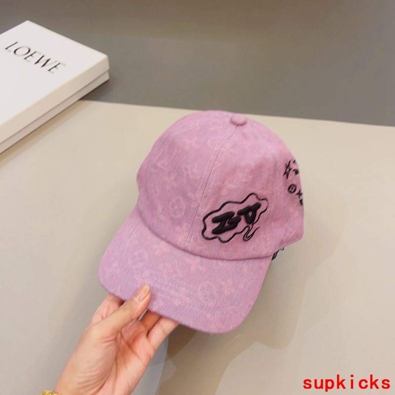 Close-up detail view of Louis Vuitton unisex cap