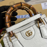 Back view of classic refined women's handbag – women's statement bag