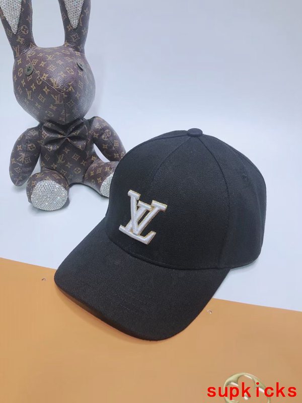 Close-up detail view of Louis Vuitton unisex cap