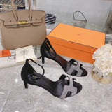 Hermès White Chunky Platform Sneakers - Angled View