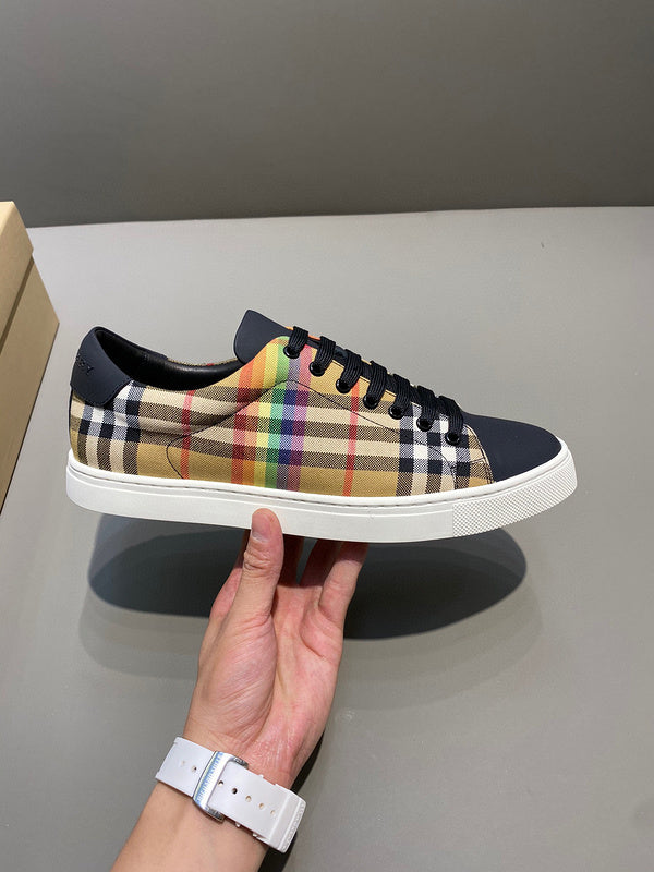Burberry shoes Style 098 - front view, iconic logo design