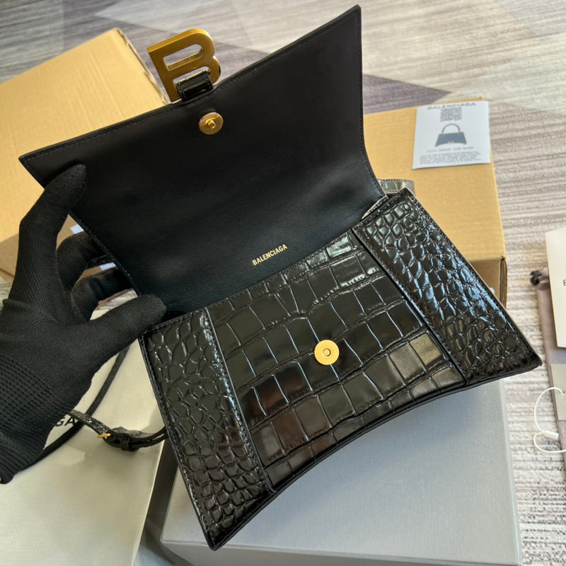 Top view of structured elevated women's handbag – women's statement bag