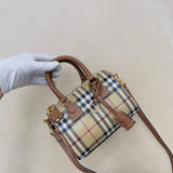 Refined Vegan Leather Handbag - Modern Structured Build | Women's Fashion Handbag #1086 - styled full view (image 7) of designer-inspired handbag
