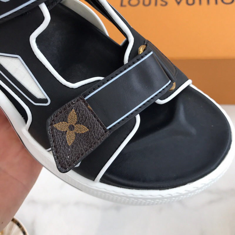 Close-up of Louis Vuitton shoes craftsmanship