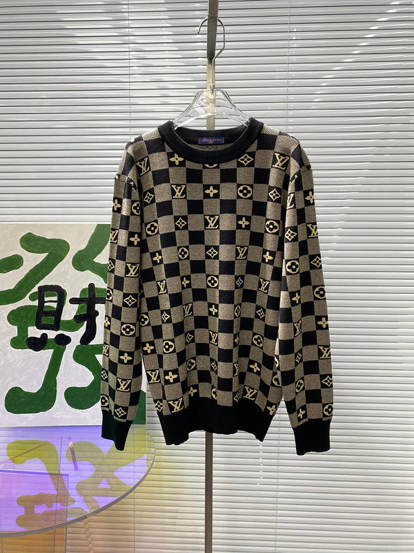Front view of Louis Vuitton luxury clothing with contemporary cut