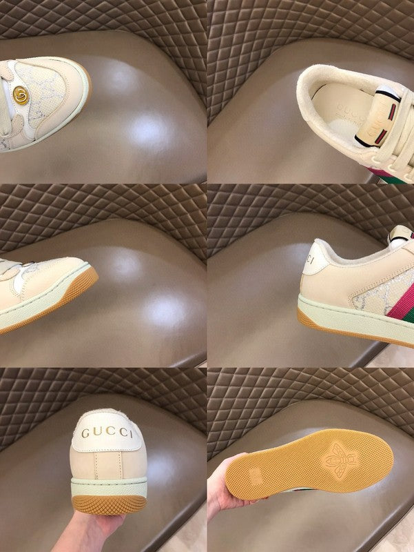Side profile of Gucci bold contrast sneakers minimalist modern build