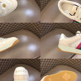 Side profile of Gucci bold contrast sneakers minimalist modern build