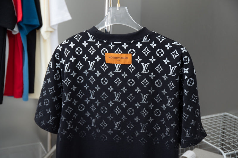 Back view of Louis Vuitton cotton t-shirt with signature branding