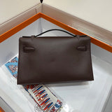 Understated bag shown from front angle