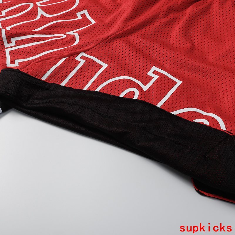 Side profile of Rhude luxury clothing with logo-detail design