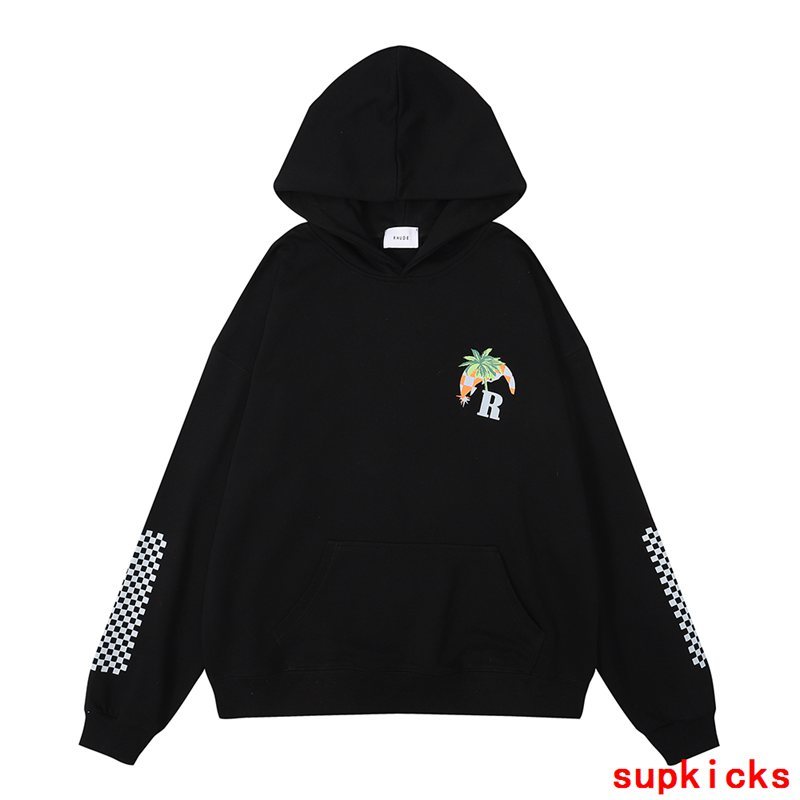 Full styled look of Rhude luxury clothing with signature branding