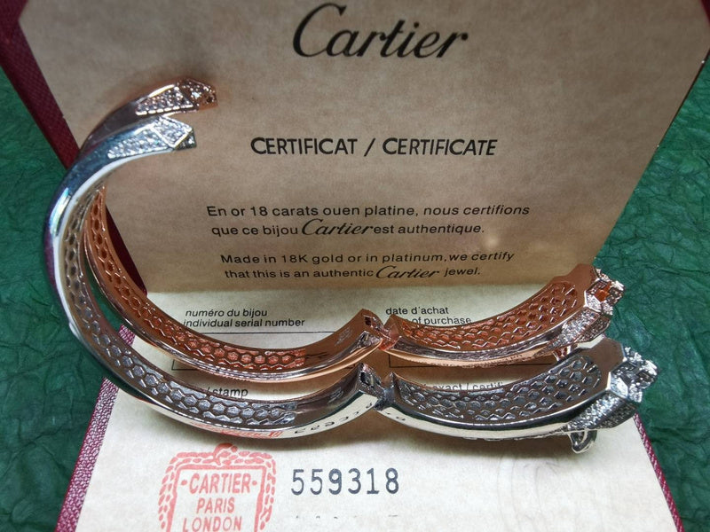 Front view of Cartier unisex jewelry piece