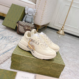 Gucci stone beige luxury sneakers view 10 chunky sole construction