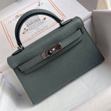 Sophisticated bag shown from front angle