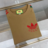 Back view of Gucci luxury clothing with monogram-inspired silhouette
