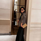 Sleek bag shown from front angle
