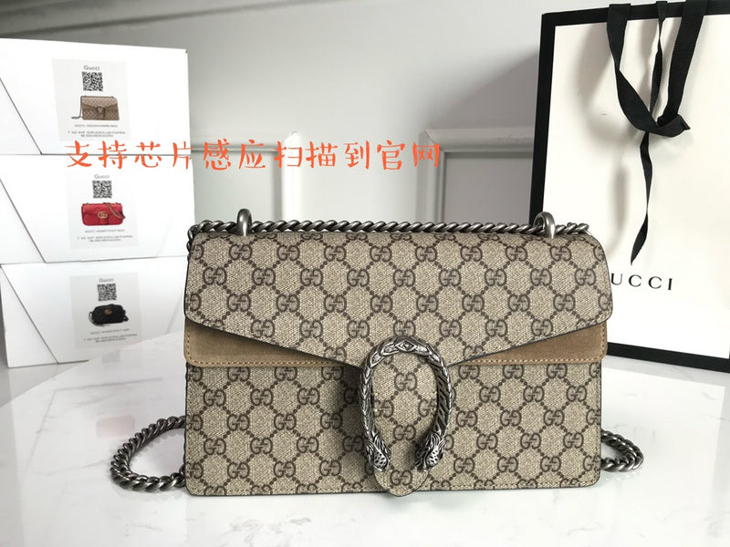 Side profile of signature classic women's handbag – women's statement bag