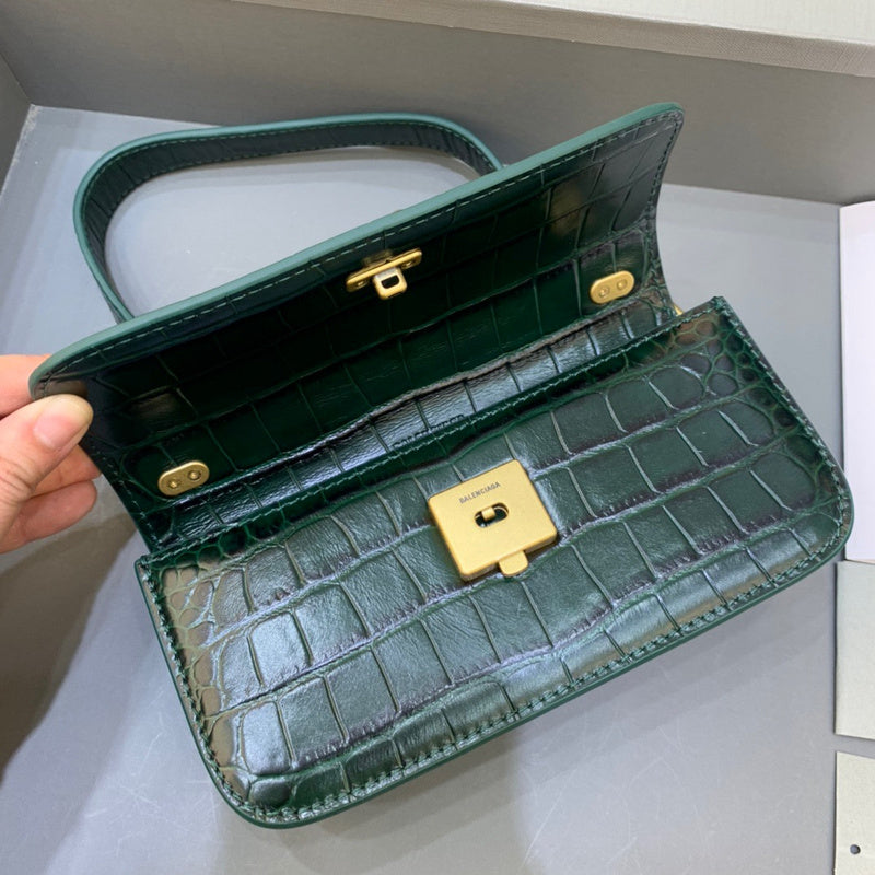 Effortless Faux Leather Handbag - Sleek Minimalist Lines | Women's Designer-Inspired Purse #428 - styled full view (image 7) of designer-inspired handbag
