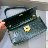 Effortless Faux Leather Handbag - Sleek Minimalist Lines | Women's Designer-Inspired Purse #428 - styled full view (image 7) of designer-inspired handbag