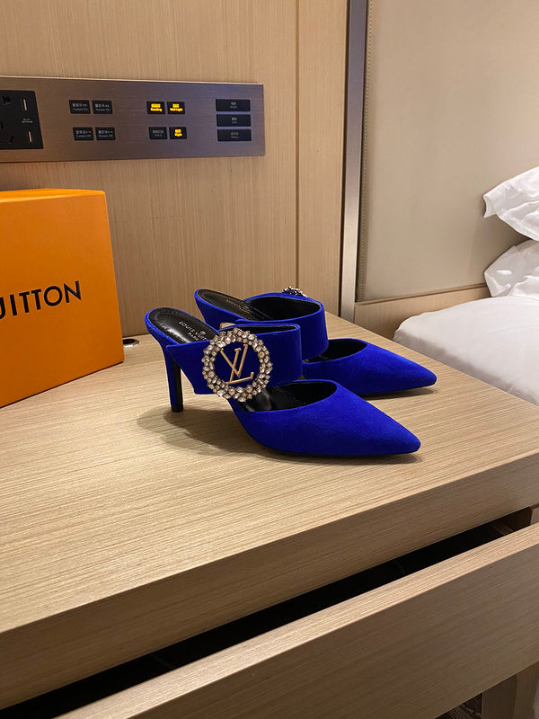Louis Vuitton Black Block Heel Pumps - Lifestyle Styling Shot