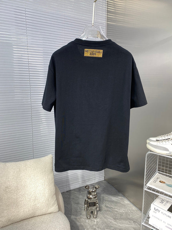 Side profile of Louis Vuitton cotton t-shirt with streetwear-inspired cut
