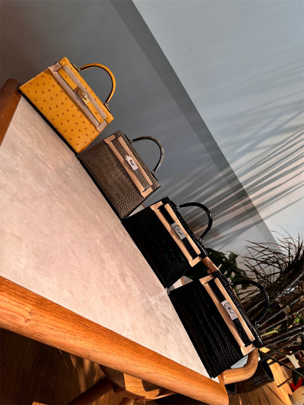 Close-up detail of clean-lined bag design