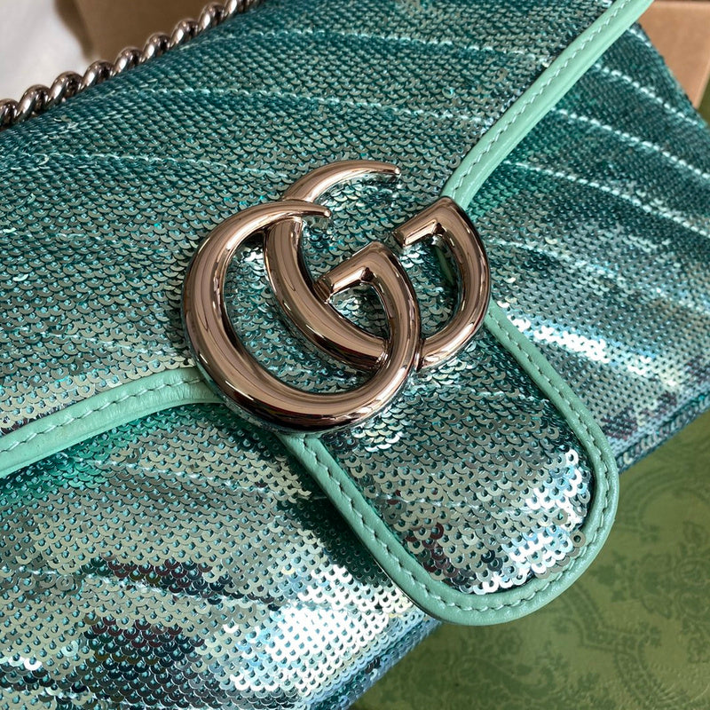 Back view of classic sleek women's handbag – women's statement bag