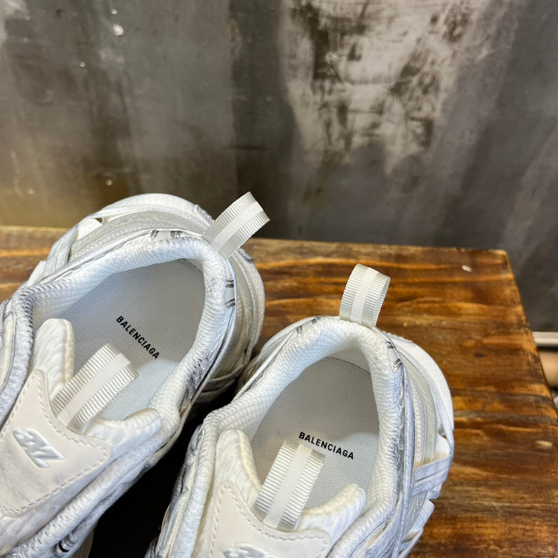 Balenciaga Chocolate Brown Chunky Platform Sneakers - Heel Detail View