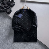 Full styled look of Louis Vuitton luxury clothing with logo-detail design
