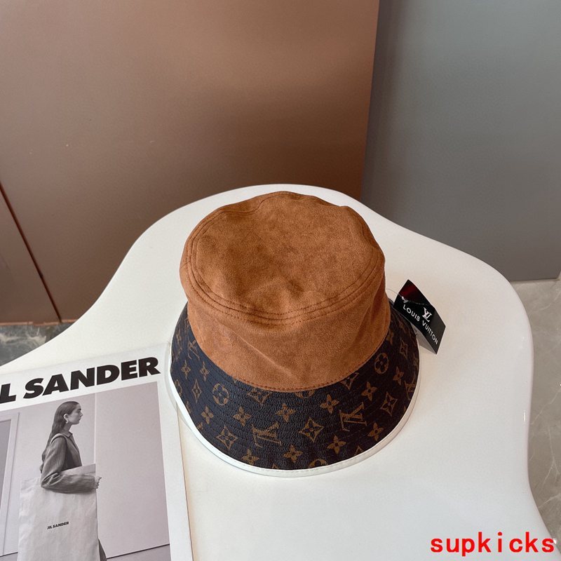 Close-up detail view of Louis Vuitton unisex cap