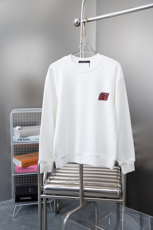 Front view of Louis Vuitton luxury clothing with runway-inspired design