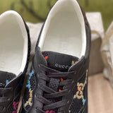 Gucci all-black luxury sneakers view 7 retro runner design