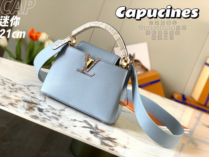 Side profile of sleek premium women's handbag – women's luxury handbag