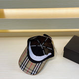 Angled view of Burberry unisex cap