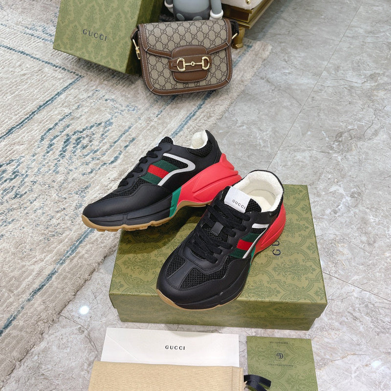 Gucci two-tone luxury sneakers view 6 minimalist modern build