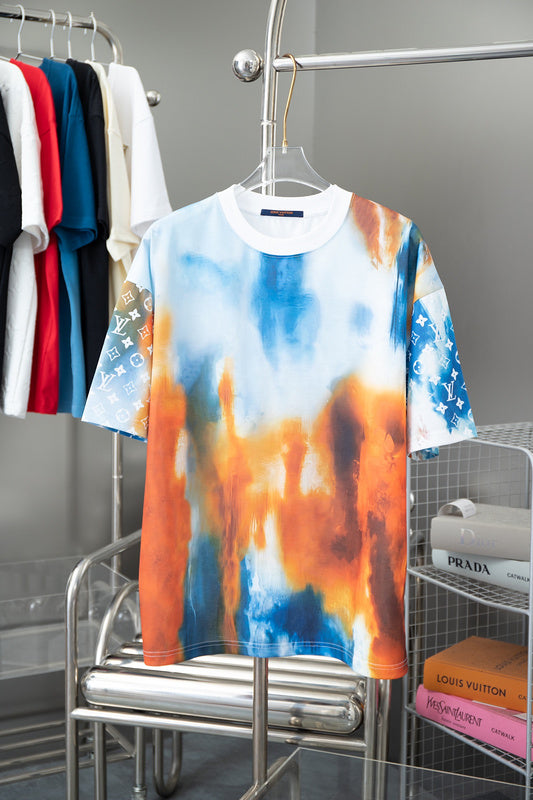 Front view of Louis Vuitton cotton t-shirt with monogram-inspired silhouette