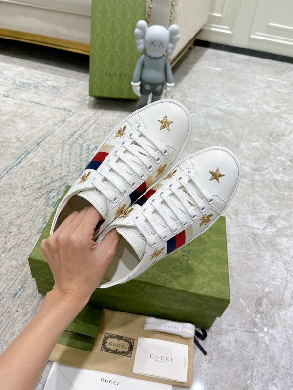 Gucci tonal black luxury sneakers view 5 classic court silhouette