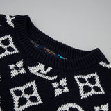 Close-up detail shot of Louis Vuitton luxury clothing with contemporary cut