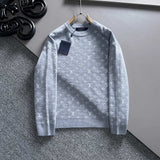 Back view of Louis Vuitton luxury clothing with label-forward styling