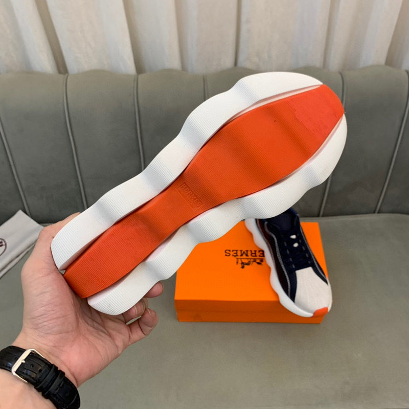Hermès Red Loafer Flats - Side Profile View
