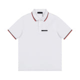 Front view of Polo cotton polo shirt with signature branding