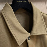 Front view of Louis Vuitton luxury clothing with signature branding