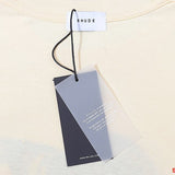 Side profile of Rhude luxury clothing with everyday silhouette