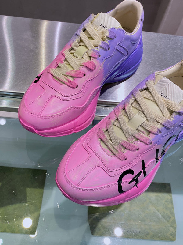 Gucci fresh white-and-black luxury sneakers view 7 signature lace-up style