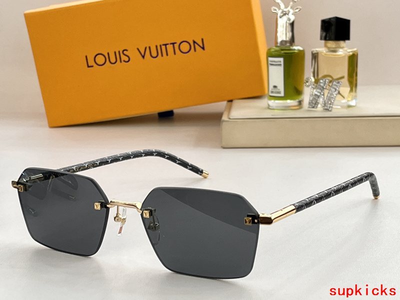 Side view of Louis Vuitton unisex sunglasses